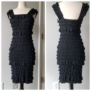 Tt Collection Black Ruffle Detail Knit Dress 3
